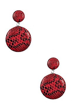 CIRCULAR SNAKE PATTERN DROP EARRING