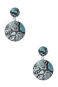 CIRCULAR SNAKE PATTERN DROP EARRING