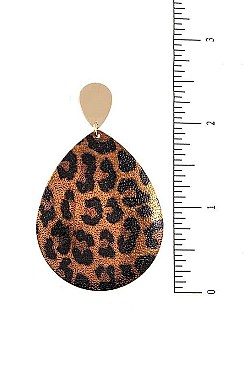 TEARDROP ANIMAL PRINT EARRING