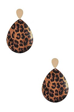 TEARDROP ANIMAL PRINT EARRING