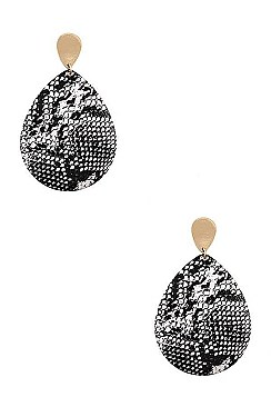 TEARDROP ANIMAL PRINT EARRING