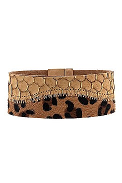 WIDE ANIMAL PRINT BRACELET