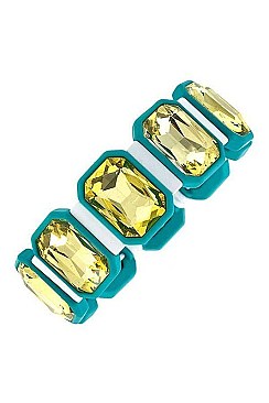 GEM FRAMED FACETED BRACELET