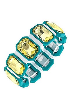 GEM FRAMED FACETED BRACELET