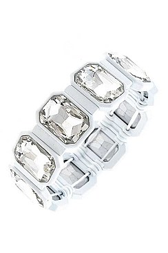 GEM FRAMED FACETED BRACELET