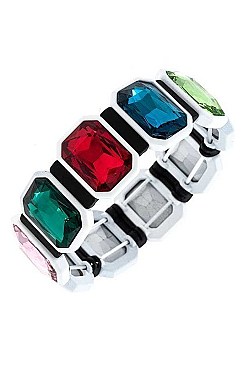GEM FRAMED FACETED BRACELET