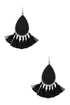 TASSEL SNAKE PATTERN DANGLE EARRING