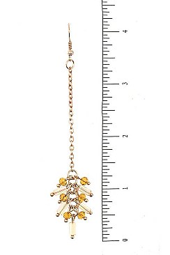 Pack of 2 Pairs of CHAIN CLUSTER BEAD EARRING