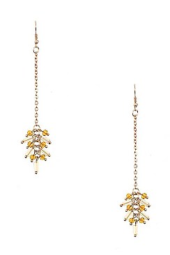 Pack of 2 Pairs of CHAIN CLUSTER BEAD EARRING
