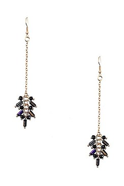 Pack of 2 Pairs of CHAIN CLUSTER BEAD EARRING