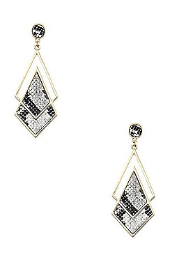 LINKED DOUBLE DIAMOND DROP EARRING