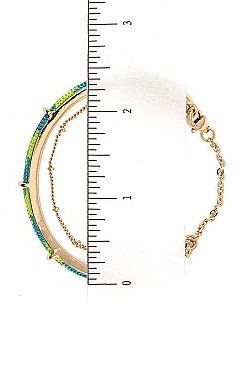 ROPE CHAIN MULTI COLOR CUFF BRACELET