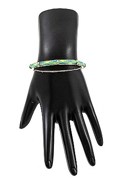 ROPE CHAIN MULTI COLOR CUFF BRACELET