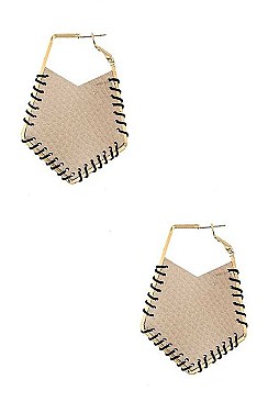 ANIMAL PRINT WOVEN DROP EARRING