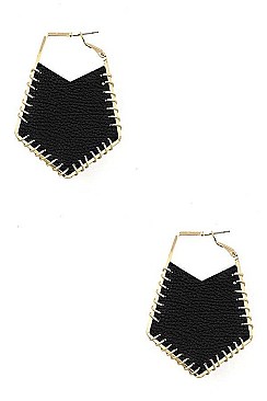 ANIMAL PRINT WOVEN DROP EARRING
