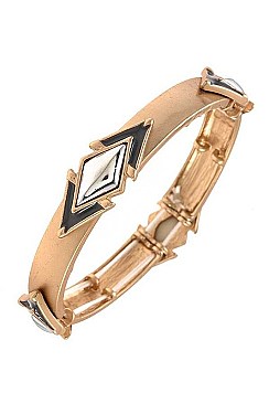 STATION LINK DIAMOND FRAMED BRACELET