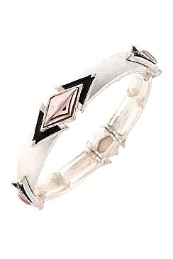 STATION LINK DIAMOND FRAMED BRACELET