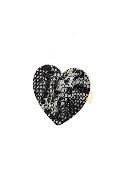 HEART SNAKE PRINT RING