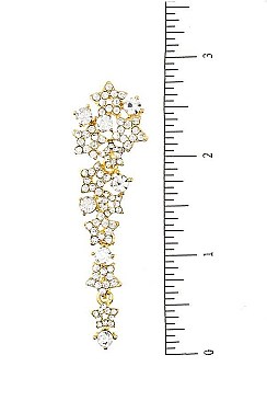 PAVED RHINESTONE DROP EARRING
