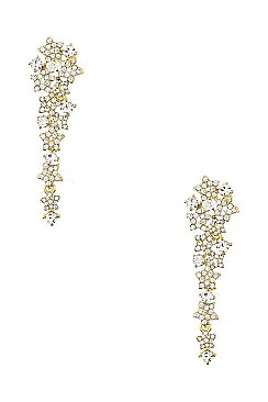 PAVED RHINESTONE DROP EARRING