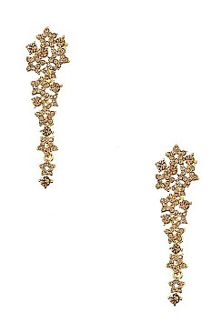 PAVED RHINESTONE DROP EARRING