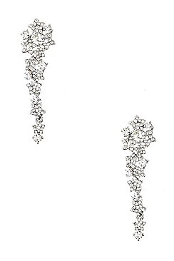 PAVED RHINESTONE DROP EARRING