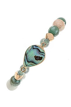 BEADED MIX GEM ORB BRACELET