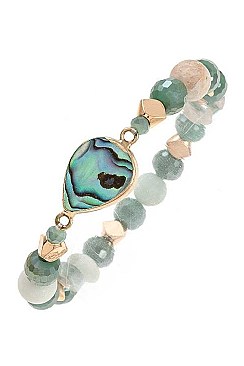 BEADED MIX GEM ORB BRACELET