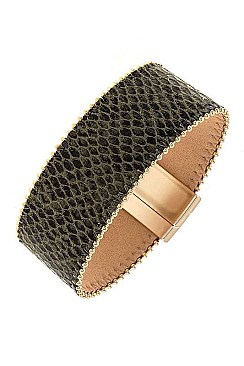 WIDE SNAKE PATTERN BRACELET