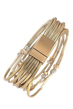 BEADED MULTI ROW BRACELET