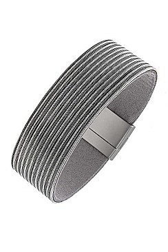 CHAIN ACCENT  MULTI ROW BRACELET