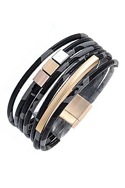 MULTI ROW ANIMAL PRINT BRACELET