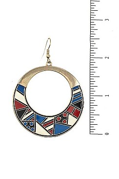 GEO PATTERN MULTI COLOR EARRING
