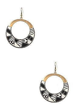 GEO PATTERN MULTI COLOR EARRING