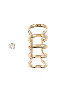 SERIES EAR CUFF STUD EARRING SET