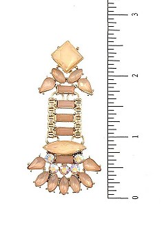 FRAMED CRYSTAL DROP EARRING