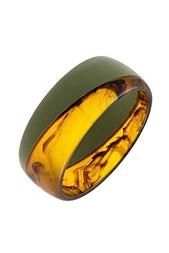 ACETATE MIXED TONE BANGLE BRACELET