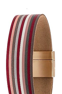 FAUX LEATHER MULTI COLORED BRACELET