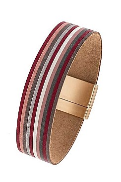 FAUX LEATHER MULTI COLORED BRACELET