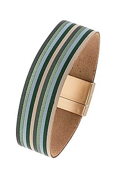 FAUX LEATHER MULTI COLORED BRACELET