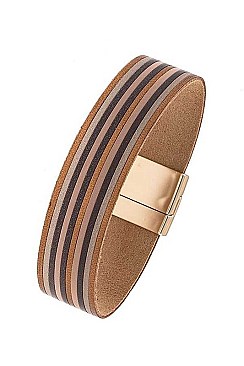 FAUX LEATHER MULTI COLORED BRACELET