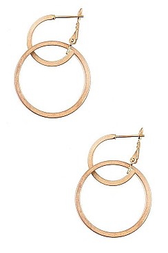 LINKED DOUBLE CIRCLE EARRING