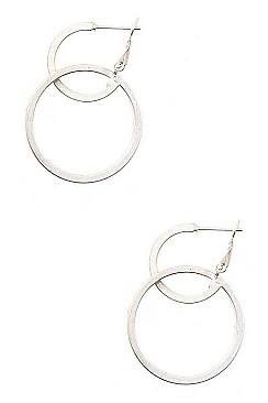 LINKED DOUBLE CIRCLE EARRING