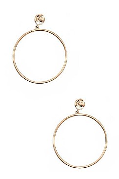 LINKED HOOP DISK EARRING