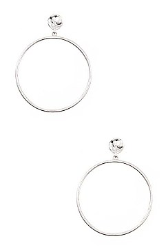 LINKED HOOP DISK EARRING