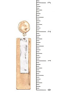 DANGLING DOUBLE LINK BAR EARRING
