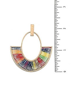 DROP WOVEN THREAD EARRING