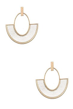 DROP WOVEN THREAD EARRING