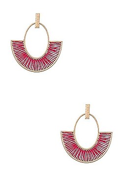 DROP WOVEN THREAD EARRING