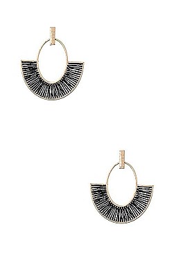 DROP WOVEN THREAD EARRING